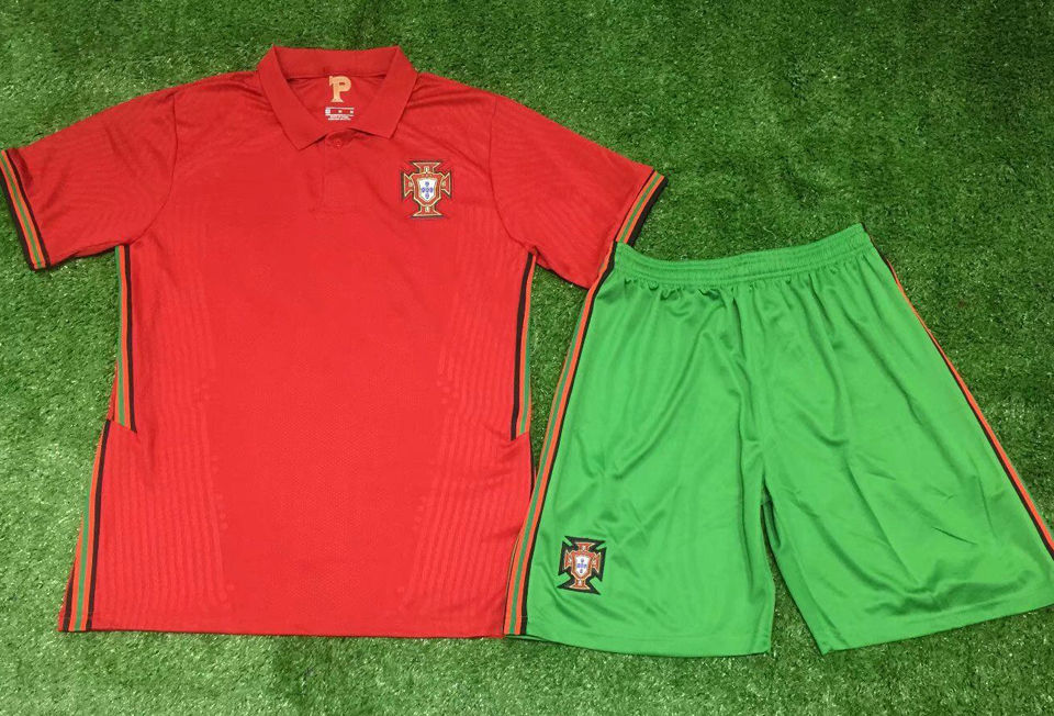 2020 Euro Portugal Home Kids Soccer Jersey