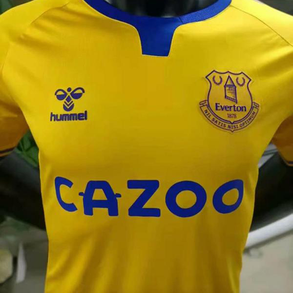 2020/21 Everton Away Yellow Player Version Soccer Jersey