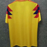 1990 Colombia Away Yellow Retro Soccer Jersey