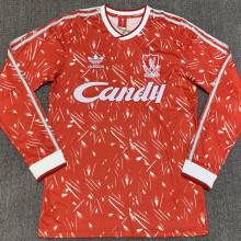 1989-1991 LFC Home Red Long Sleeve Retro Soccer Jersey