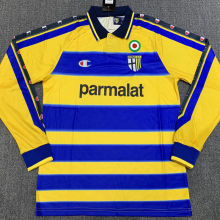 1999-2000 Parma Home Yellow Long Sleeve Retro Soccer Jersey
