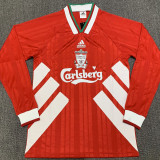 1993-1995 LFC Home Red Long Sleeve Retro Soccer Jersey