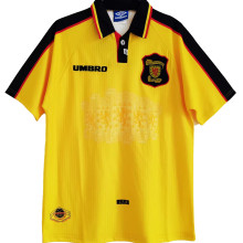 1996-98 Scotland Yellow Retro Soccer Jersey
