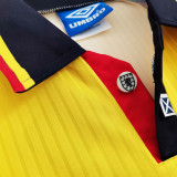 1996-98 Scotland Yellow Retro Soccer Jersey