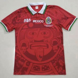 1998 Mexico Red Retro Soccer Jersey