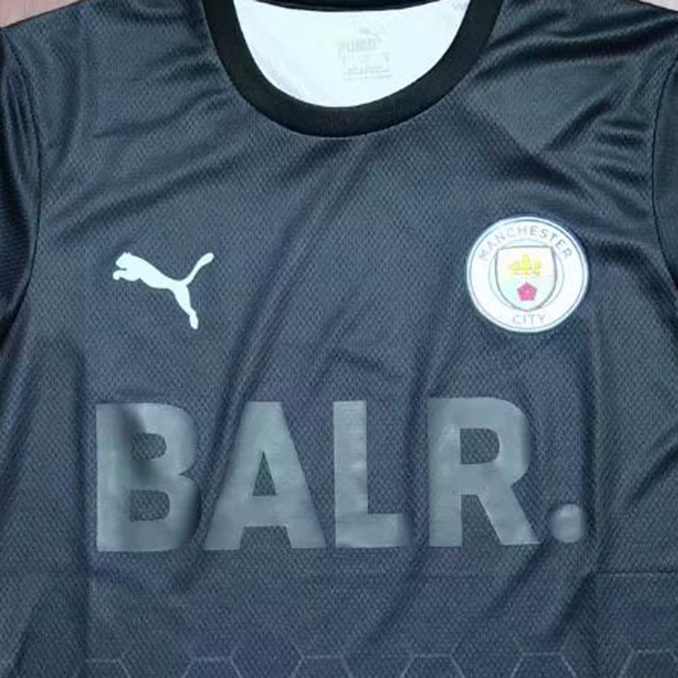 2020 21 Man City Balr Black Player Soccer Jersey
