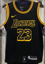 LA Lakers James #23 Black Snake NBA Jerseys Hot Pressed