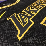 LA Lakers James #23 Black Snake NBA Jerseys Hot Pressed