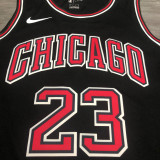 Bulls Jordan #23 Black NBA Jerseys Hot Pressed