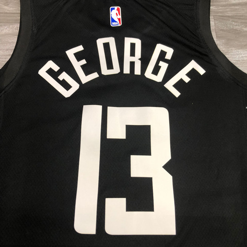 2021 Clippers Jordan GE0RGE #13 City Edition Black NBA ...