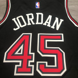 Bulls JDRDAN #45 Black NBA Jerseys Hot Pressed