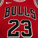 Bulls Jordan #23 Red NBA Jerseys Hot Pressed