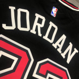 Bulls Jordan #23 Black NBA Jerseys Hot Pressed