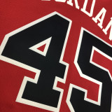 Bulls JDRDAN #45 Red NBA Jerseys Hot Pressed