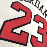 Bulls Jordan #23 White NBA Jerseys Hot Pressed