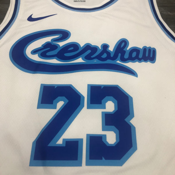 2021 LA Lakers James #23 White NBA Jerseys Hot Pressed