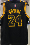 LA Lakers Bryant #24 Black Snake NBA Jerseys Hot Pressed