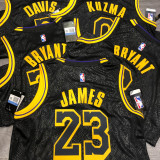 LA Lakers Bryant #8 Black Snake NBA Jerseys Hot Pressed