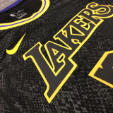LA Lakers Bryant #24 Black Snake NBA Jerseys Hot Pressed