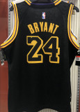 LA Lakers Before #8 After Bryant  #24 Black Snake NBA Jerseys Hot Pressed前8后24