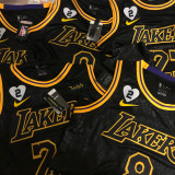 LA Lakers Bryant #24 Black Snake NBA Jerseys Hot Pressed