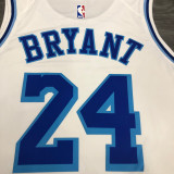 LA Lakers Bryant # 24 White NBA Jerseys Hot Pressed