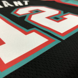 Grizzlies Morant #12 Black NBA Jerseys Hot Pressed