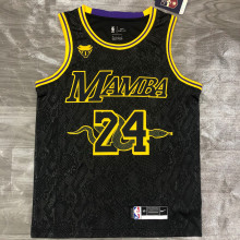 LA Lakers 大蛇款 Bryant #24 Black Snake NBA Jerseys Hot Pressed