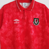 1990/92 Wales Home Red Retro Soccer Jersey
