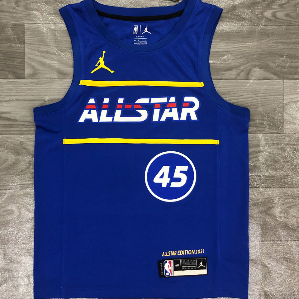 2021 All Star Mitchell 45 Jd Blue Nba Jerseys Hot Pressed