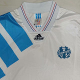 1992/93 Marseille Home White Retro Soccer Jersey