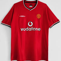 2000/02 M Utd Home Red Retro Soccer Jersey