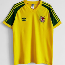 1982 Wales Away Yellow Retro Soccer Jersey