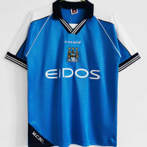 1999/2001 Man City Home Blue Retro Soccer Jersey