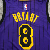 2018 LA Lakers BRYANT #8 Purple Stripe Limited Edition NBA Jerseys Hot Pressed
