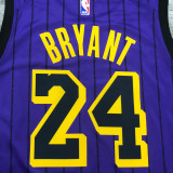 2018 LA Lakers BRYANT # 24 Purple Stripe Limited Edition NBA Jerseys Hot Pressed