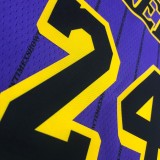 2018 LA Lakers BRYANT # 24 Purple Stripe Limited Edition NBA Jerseys Hot Pressed