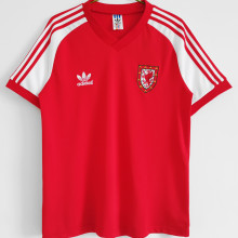 1982 Wales Home Red Retro Soccer Jersey