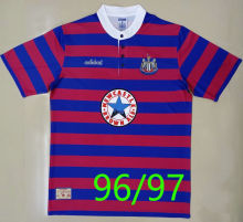1996/97 Newcastle Home Red Blue Retro Soccer Jersey