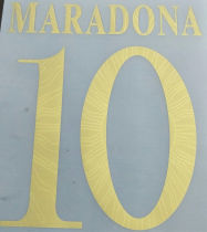 2021 Argentina Jersey MARADONA #10 Fonts 阿根廷金色字体