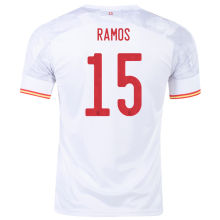 RAMOS #15 Spain 1:1 Quality Away Fans Soccer Jersey 2020/21