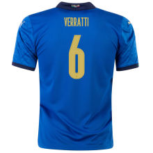VERRATTI #6 Italy Home 1:1 Quality Fans Soccer Jersey 2020/21