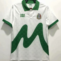 1995 Mexico Away White Retro Soccer Jersey