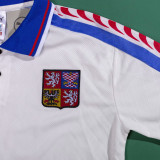 1996 Czech Away White Retro Soccer Jersey