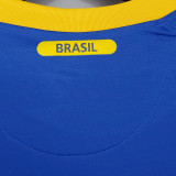 2010 Brazil Away Blue Retro Soccer Jersey