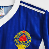 1990 Yugoslavia Home Blue Red Retro Soccer Jersey