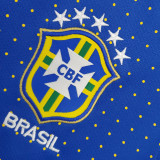 2010 Brazil Away Blue Retro Soccer Jersey