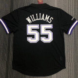 WILLIAMS # 55 KINGS Black Mitchell Ness Retro Jerseys