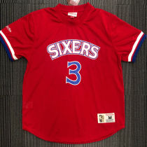 IVERSON # 3 76ers Red Mitchell Ness Retro Jerseys