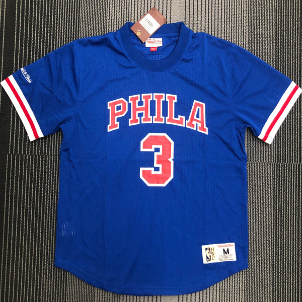 IVERSON # 3 76ers Blue Mitchell Ness Retro Jerseys